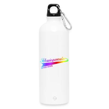 Father-in-law 2026, best father-in-law ever - Water Bottle with carabiner 750 ml - white - Front