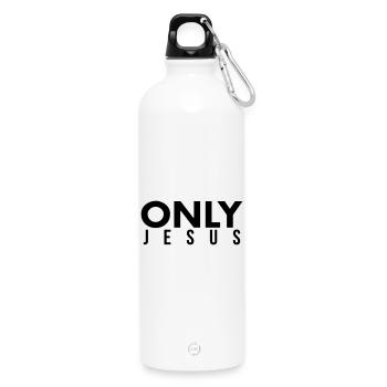 Only Jesus - Trinkflasche mit Karabiner 750 ml - Weiß - Vorne