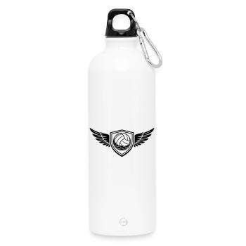 Blason du ballon de volley-ball - Gourde en inox avec mousqueton 750 ml - blanc - Devant