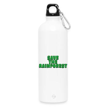 Sauvez la forêt tropicale - Gourde en inox avec mousqueton 750 ml - blanc - Devant