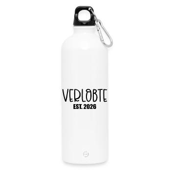 Verlobung Verlobte 2026 - Trinkflasche mit Karabiner 750 ml - Weiß - Vorne