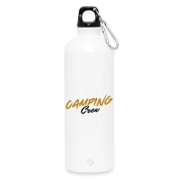 Conception de camping aventureux avec des motifs naturels - Gourde en inox avec mousqueton 750 ml - blanc - Devant