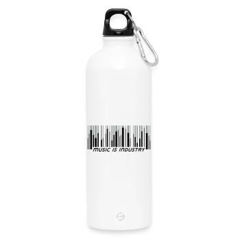music is industry - Trinkflasche mit Karabiner 750 ml - Weiß - Vorne