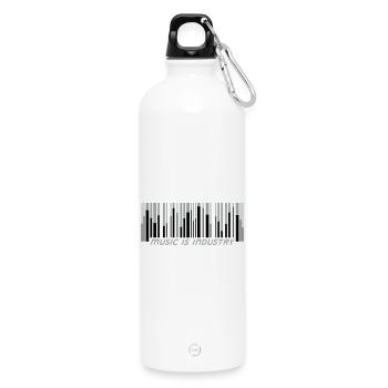 music is industry - Trinkflasche mit Karabiner 750 ml - Weiß - Vorne
