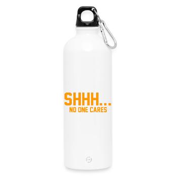 CHUT... Personne ne s’en soucie - Gourde en inox avec mousqueton 750 ml - blanc - Devant