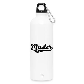 Master 2026 Abschluss Promotion Sponsion - Trinkflasche mit Karabiner 750 ml - Weiß - Vorne