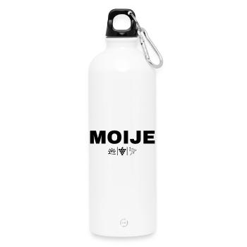 MOIJE - Water Bottle with carabiner 750 ml - white - Front
