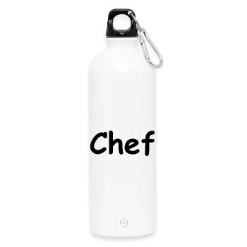 Chef  - Water Bottle with carabiner 750 ml - white - Front