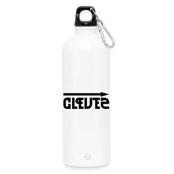 Clever & Stupid – des contrastes reflétés d’une manière amusante - Gourde en inox avec mousqueton 750 ml - blanc - Devant