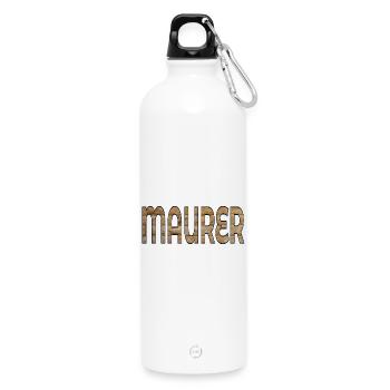 BRICKLAYER BUILDING BRICKS - Water Bottle with carabiner 750 ml - white - Front