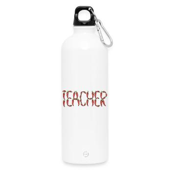 Professeur de chili - Gourde en inox avec mousqueton 750 ml - blanc - Devant