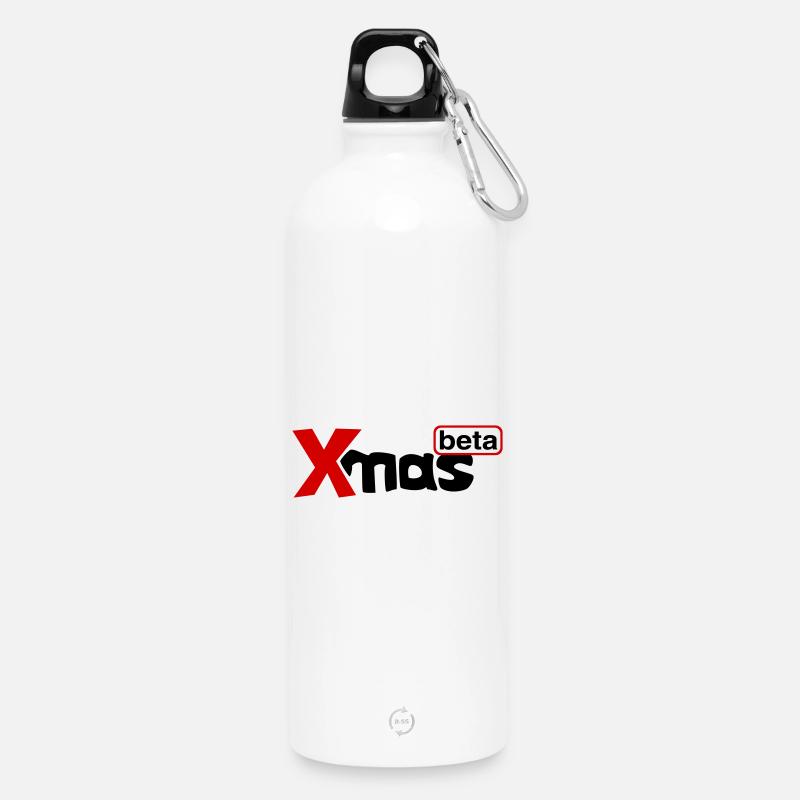 Xmas beta - Water Bottle with carabiner 750 ml - white