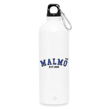 Malmö Est. 2005 - Water Bottle with carabiner 750 ml - white - Front