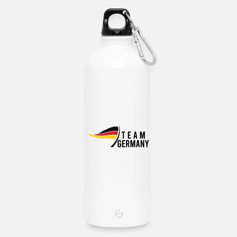 Team Germany - Water Bottle with carabiner 750 ml - white