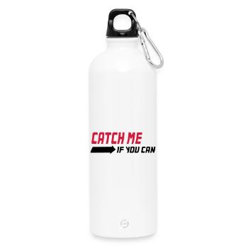Catch me if you can - Gourde en inox avec mousqueton 750 ml - blanc - Devant