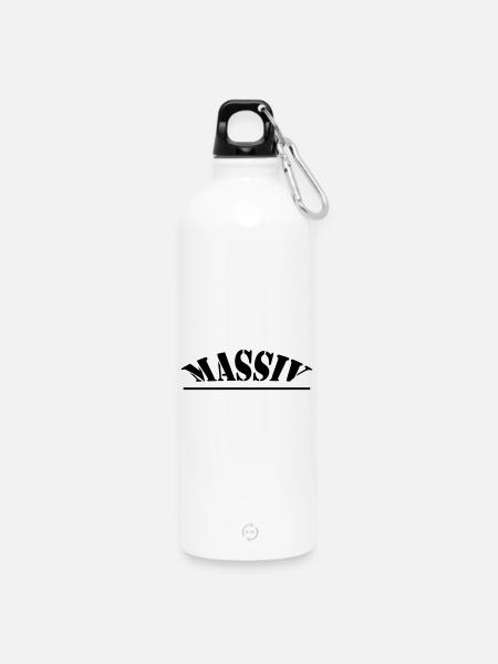 MASSIV - Trinkflasche mit Karabiner 750 ml - Weiß