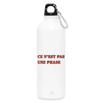 ES IST KEINE PHASE - Trinkflasche mit Karabiner 750 ml - Weiß - Vorne