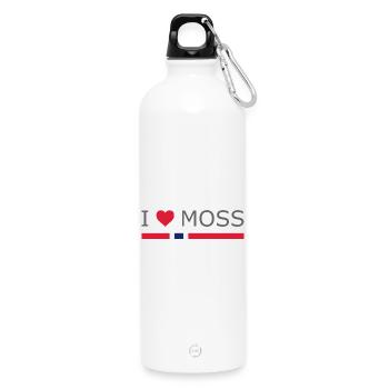 J’aime Moss - Norvège - Norvège - Norvège - Gourde en inox avec mousqueton 750 ml - blanc - Devant