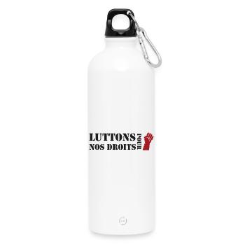 Luttons pour nos Droits ! - Gourde en inox avec mousqueton 750 ml - blanc - Devant