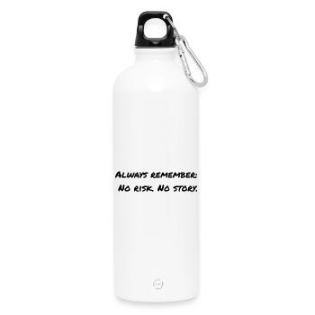 Parler anglais - Gourde en inox avec mousqueton 750 ml - blanc - Devant