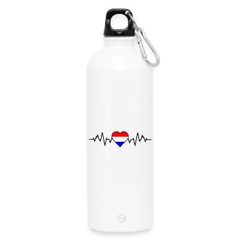 Holland Heartbeat - Gourde en inox avec mousqueton 750 ml - blanc - Devant