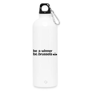 VolleyballBrüssel – Region Brüssel - Trinkflasche mit Karabiner 750 ml - Weiß - Vorne