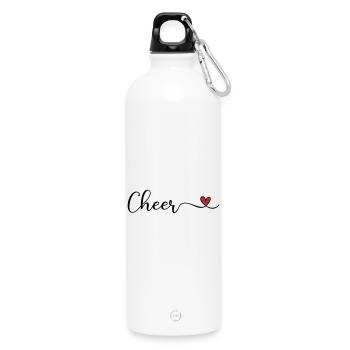 Cheer - Water Bottle with carabiner 750 ml - white - Front