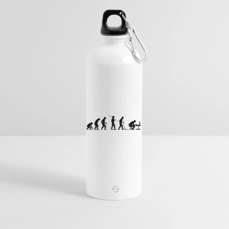 Programmer Evolution Computer Scientist Developer Water Bottle with carabiner 750 ml