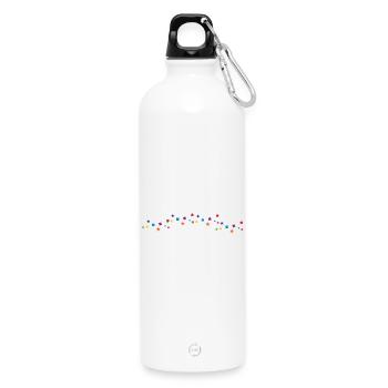 Star Confetti Colorful Party Carnival Birthday - Water Bottle with carabiner 750 ml - white - Front