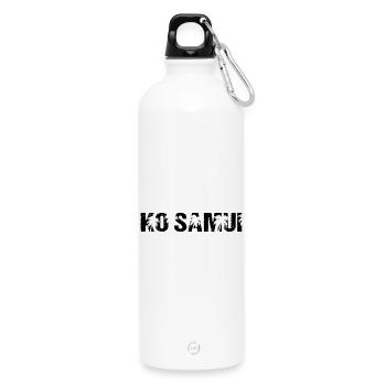 Ko Samui Thailand Palm Trees - Water Bottle with carabiner 750 ml - white - Front