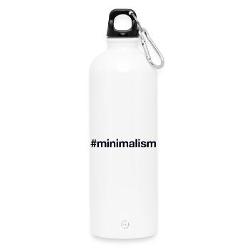 MINIMALISM Minimalismus - Water Bottle with carabiner 750 ml - white - Front
