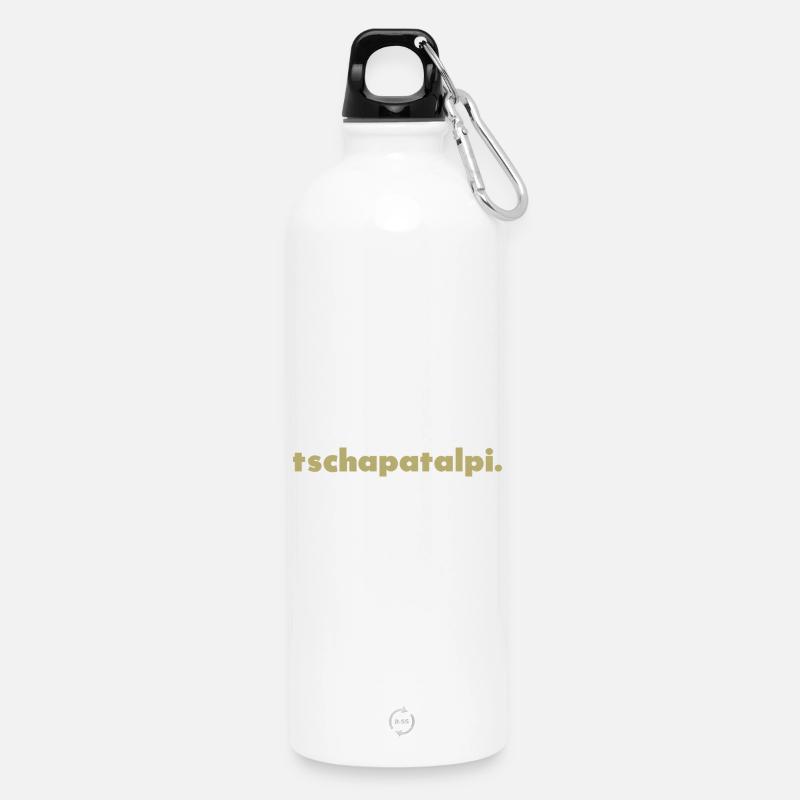 Tschapatalpi. - Gourde en inox avec mousqueton 750 ml - blanc