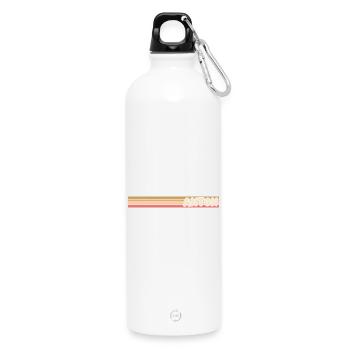 Nostalgisches Retro-Design mit Namen Anton - Trinkflasche mit Karabiner 750 ml - Weiß - Vorne
