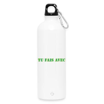 TU FAIS AVEC - Gourde en inox avec mousqueton 750 ml - blanc - Devant