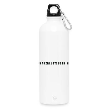 Härzbluetzugerin Kanton Zug - Trinkflasche mit Karabiner 750 ml - Weiß - Vorne