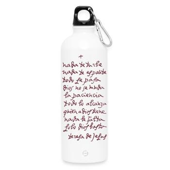 Solo Dios basta (Let nothing disturb thee) - Trinkflasche mit Karabiner 750 ml - Weiß - Vorne