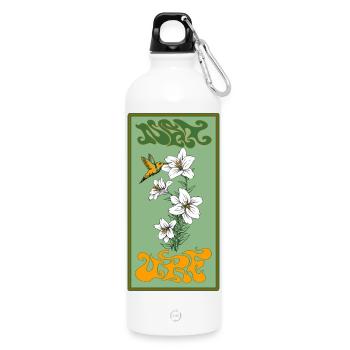 Natur - Trinkflasche mit Karabiner 750 ml - Weiß - Vorne