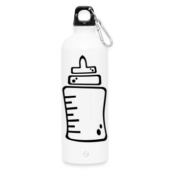 Flasche - Trinkflasche mit Karabiner 750 ml - Weiß - Vorne