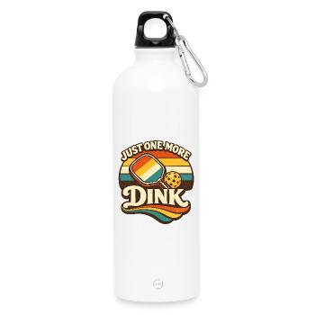 Funny Pickleball Shirt Just One More Dink  - Gourde en inox avec mousqueton 750 ml - blanc - Devant