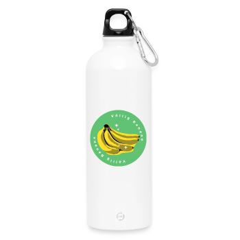 DDR Ostalgie | völlig Banane - Trinkflasche mit Karabiner 750 ml - Weiß - Vorne