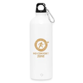 No Comfort Zone Glyph - Water Bottle with carabiner 750 ml - white - Front