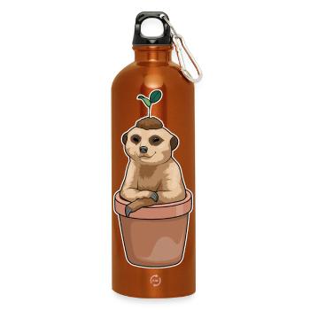 Erdmännchen Setzling - Trinkflasche mit Karabiner 750 ml - Orange - Vorne