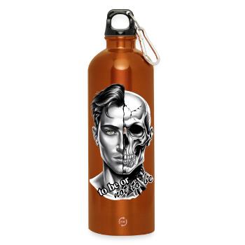 Existence Duality (be or not to be) - Water Bottle with carabiner 750 ml - burnt orange - Front