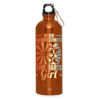 Funny Kickboxer - Water Bottle with carabiner 750 ml - burnt orange - Front