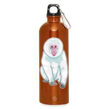 Gomme à mâcher de singe - Gourde en inox avec mousqueton 750 ml - orange - Devant