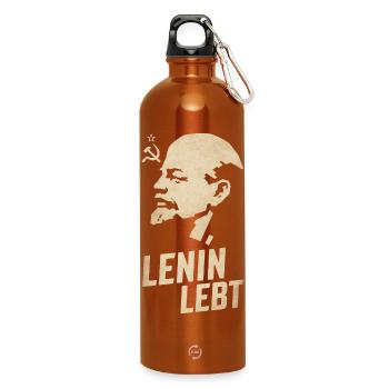 Lenin is alive - Water Bottle with carabiner 750 ml - burnt orange - Front