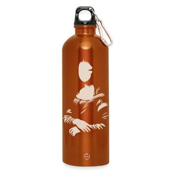 Mona Lisa (La Joconde) blank - Water Bottle with carabiner 750 ml - burnt orange - Front