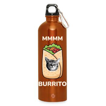 MMMM Burrito - Water Bottle with carabiner 750 ml - burnt orange - Front