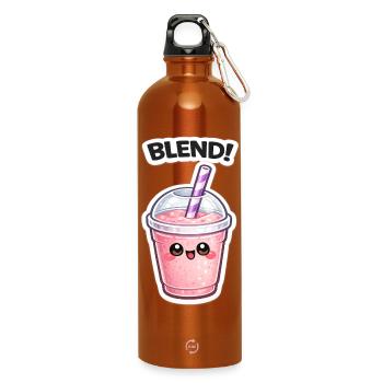 Kawaii Smoothie Becher BLEND - Trinkflasche mit Karabiner 750 ml - Orange - Vorne