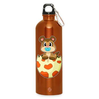 Erdmännchen Baby Schnuller - Trinkflasche mit Karabiner 750 ml - Orange - Vorne